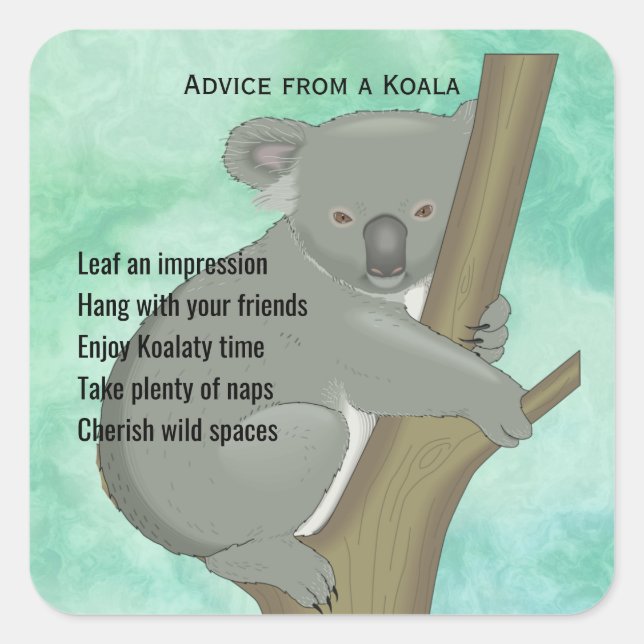 Conseil d'un autocollant Koala Design (Devant)