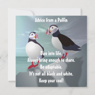 Conseil d'une carte à plat Puffin Design