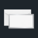 Conseil et souhaits de Mariage blanc et argent<br><div class="desc">Ajoutez une touche personnelle à votre mariage avec un conseil et une carte de voeux mariage argent. Cette carte de conseil comporte une bordure en argent sur arrière - plan blanc. Parfait pour mariage, baby shower, fête d'anniversaire, douche nuptiale, fête de bachelorette et toutes les occasions spéciales. Remarque : Les...</div>