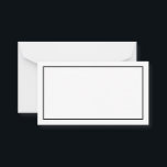 Conseil et souhaits de Mariage noir et blanc vierg<br><div class="desc">Carte de conseil et de souhaits de Mariage noir et blanc avec bordure rectangle noir. Parfait aussi comme cartes mariages,  cartes de visite et plus. Cliquez sur le bouton customiser pour personnaliser le design.</div>