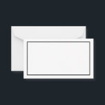 Conseil et souhaits de Mariage noir et blanc vierg<br><div class="desc">Carte de conseil et de souhaits de Mariage noir et blanc avec bordure rectangle noir. Parfait aussi comme cartes mariages,  cartes de visite et plus. Cliquez sur le bouton customiser pour personnaliser le design.</div>