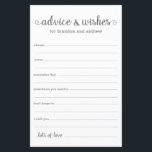 Conseil et souhaits des Mariages gris moderne<br><div class="desc">Ces feuilles simples, grises et blanches, modernes, minimes, manuscrites LGBTQ Conseils & Voeux sont parfaites pour avoir à votre douche nuptiale, dîner de répétition ou mariage pour les invités à remplir pour le couple heureux. Les gens vont adorer avoir les invites - ils rendent si facile de laisser des mots...</div>