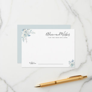 conseil et souhaits floraux bleu aquarelle