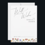 Conseil Fleur sauvage coloré | Carte de voeux de Mariage<br><div class="desc">Ce fleur sauvage coloré | mariage well wishcard est parfait pour votre simple, whimsical boho rainbow mariage d'été. Les fleurs aux couleurs rose, jaune, orange et or, qui donnent à ce produit l'impression d'un élégant jardin vintage minimaliste de printemps hippie. Le design moderne est artistique et délicat, représentant une prairie...</div>