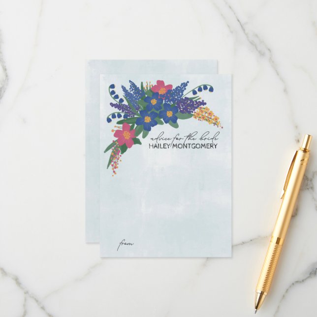 Conseil fleur sauvage d'invitation à la douche nup (Devant/Arrière en situation)