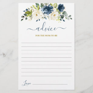 Conseil floral bleu de la marine pour la maman d'ê