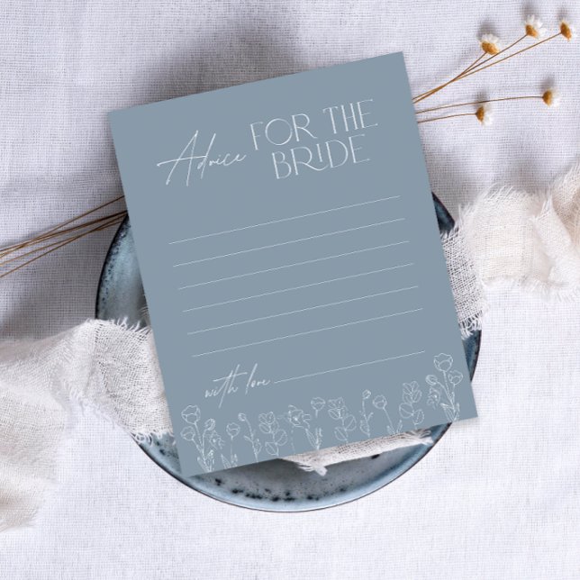 Conseil floral bleu poussiéreux minimal pour la ma (Créateur téléchargé)