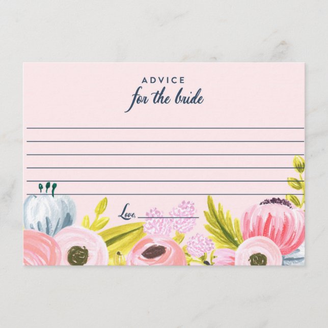 Conseil floral romantique pour les cartes de marié (Devant)