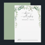 Conseil Green Eucalyptus Mariage Bonne demande Carte conse<br><div class="desc">Cette carte de conseil aux mariages d'eucalyptus vert est parfaite pour un mariage moderne. Le design se compose d'aquarelles dessinées à la main par d'élégantes branches d'eucalyptus botaniques et de feuilles, décorant des cadres géométriques. Ces cartes sont parfaites pour un mariage, une douche nuptiale, un baby shower, une fête de...</div>