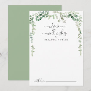 Conseil Green Eucalyptus Mariage Bonne demande Carte conse