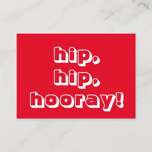 Conseil hanche, hanche, hourra ! Félicitations, carte blan (Devant)