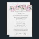 Conseil mariage Bien Souhaite Pies Roses<br><div class="desc">Joli conseil mariage et des cartes de voeux pour vos invités décorés de beaux bouquets Peony roses. Quelle belle façon de se souvenir de votre journée spéciale.</div>