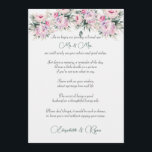 Conseil mariage Bien Souhaite Pies Roses<br><div class="desc">Joli conseil mariage et des cartes de voeux pour vos invités décorés de beaux bouquets Peony roses. Quelle belle façon de se souvenir de votre journée spéciale.</div>