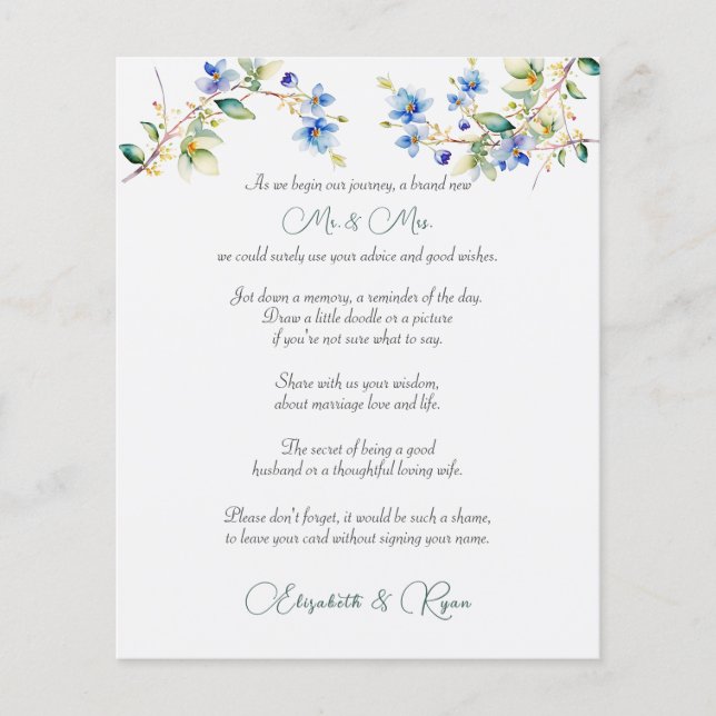 Conseil mariage Bonne volonté Aquarelle Bleu (Devant)