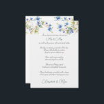 Conseil mariage Bonne volonté Aquarelle Bleu<br><div class="desc">Des conseils mariages et des cartes de voeux pour vos invités décorés de fleurs sauvages bleus. Quelle belle façon de se souvenir de votre journée spéciale.</div>