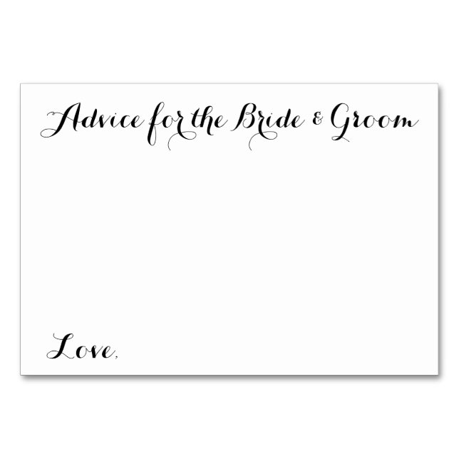 Conseil mariage Cartes Conseils pour la mariée et  (Devant)