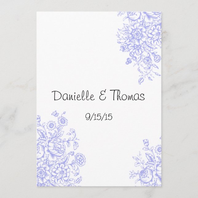 Conseil mariage, Fleurs Lavande Commentaire (Devant)