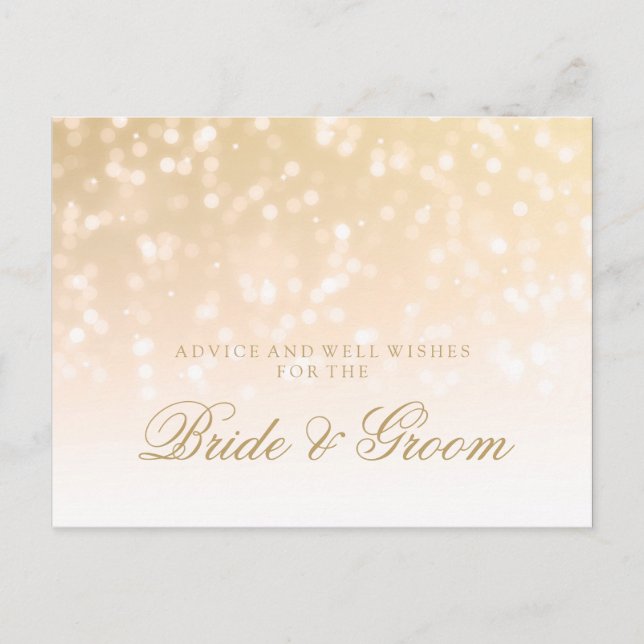 Conseil mariage Gold Bokeh Sparkle Lights (Devant)
