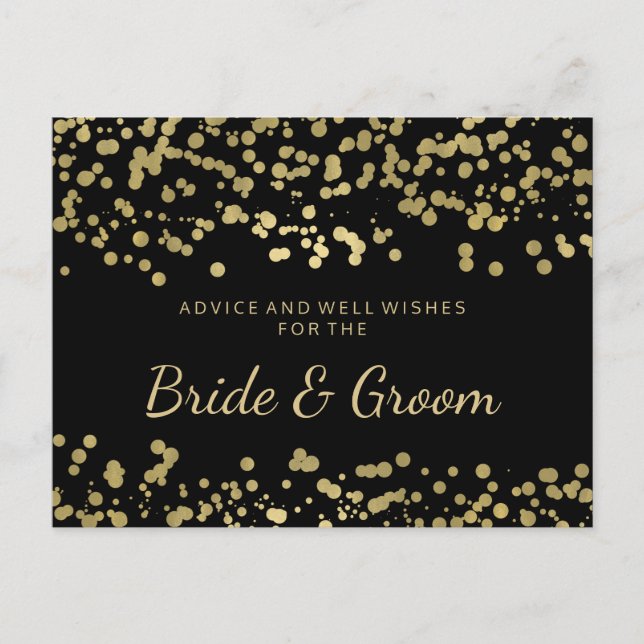 Conseil mariage Gold Foil Look Confetti (Devant)