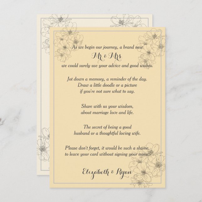 Conseil mariage Wives Love and Life Advice Card (Devant / Derrière)