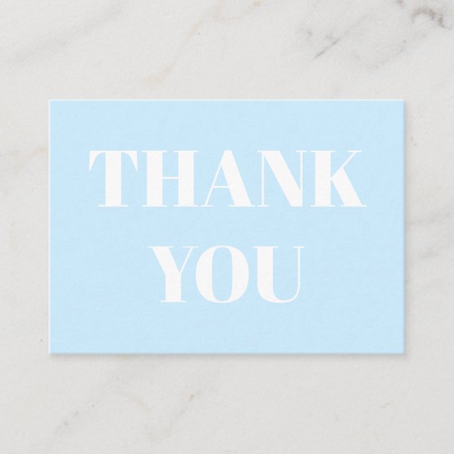 Conseil Merci, Merci, carte blanche bleu clair (Devant)