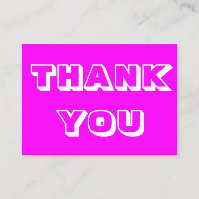 Conseil Merci, Merci, carte blanche magenta (Devant)