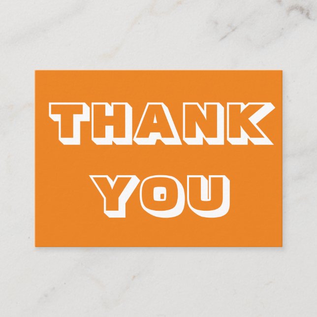 Conseil Merci, Merci, carte blanche orange (Devant)