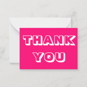 Conseil Merci, Merci, carte blanche rose chaud