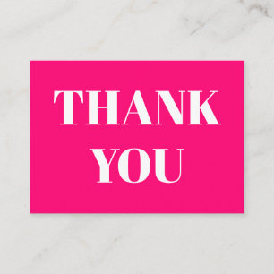 Conseil Merci, Merci, carte blanche rose fuchsia