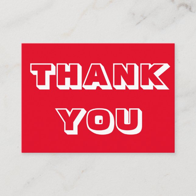 Conseil Merci, Merci, carte blanche rouge (Devant)