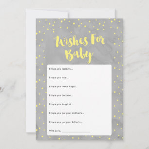 Conseil Oh Baby Gris et Baby shower Jaune carte de souhait