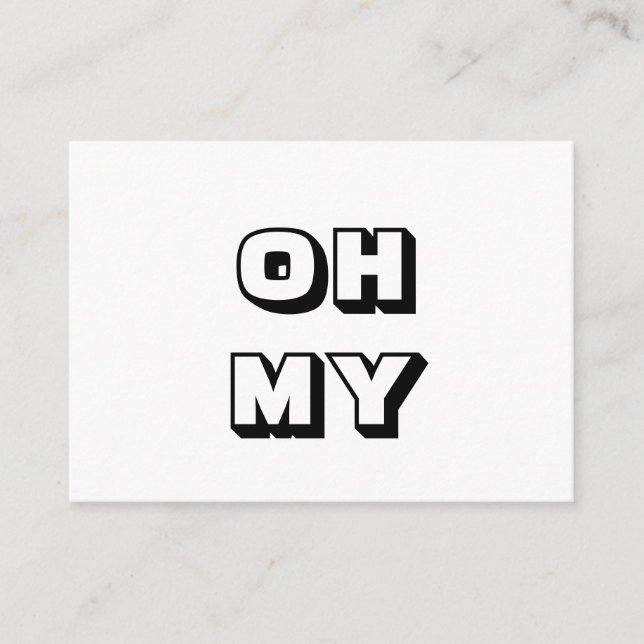 Conseil Oh mon Dieu, mon Dieu, carte blanche noire (Devant)