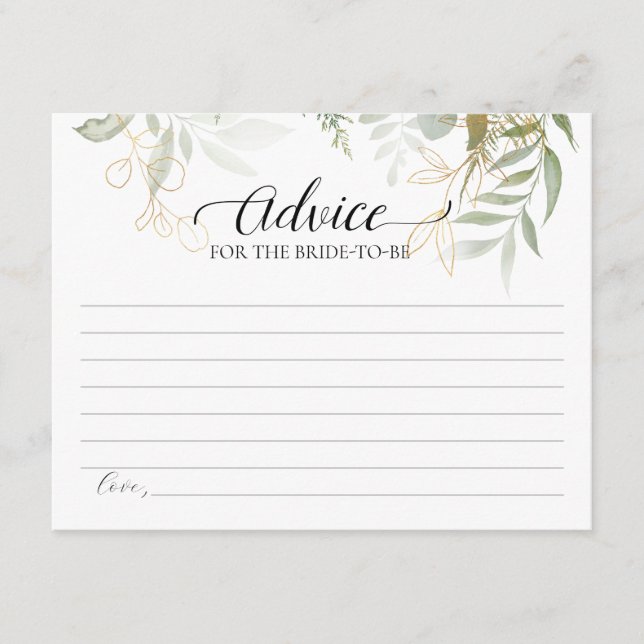 Conseil Or Vert Pour La Carte À Venir (Devant)