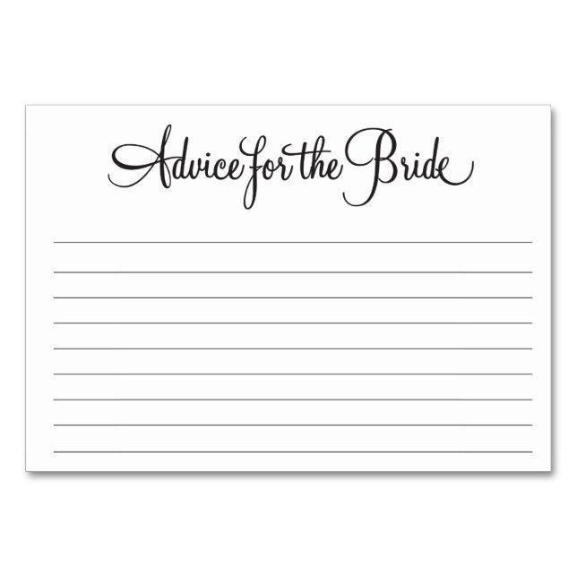 Conseil pour la carte de mariée (Devant)