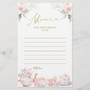 Conseil pour la fête du thé de bébé rose floral po