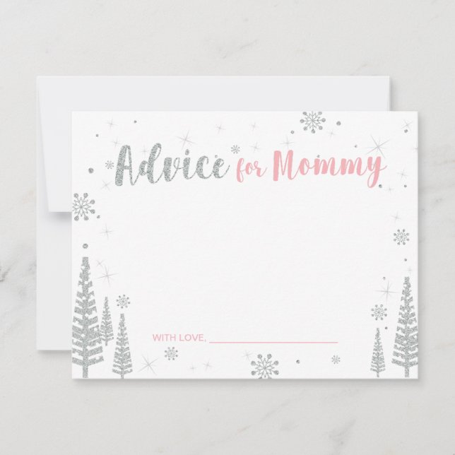 Conseil pour la mère, carte de conseil Baby shower (Devant)