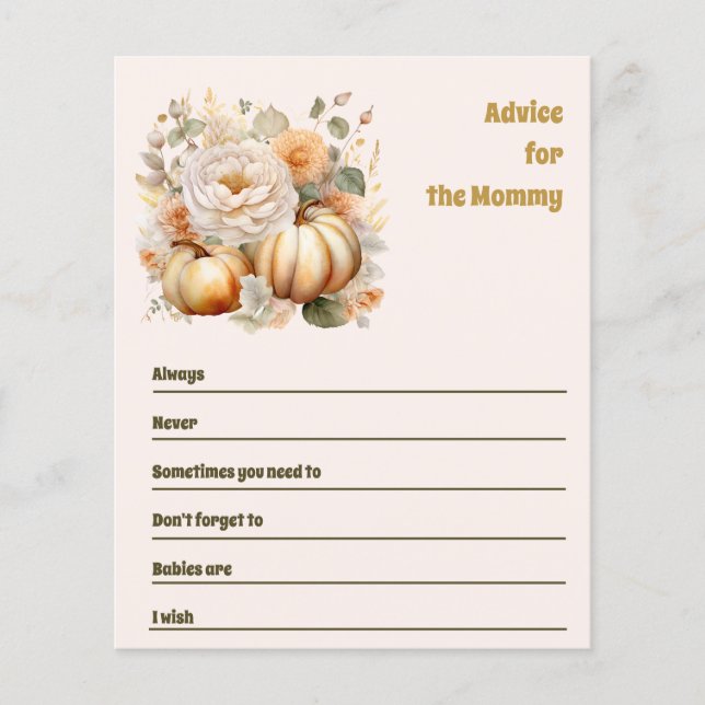 Conseil pour le baby shower maman (Devant)