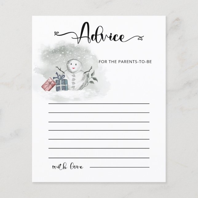 Conseil pour les parents à être carte (Devant)