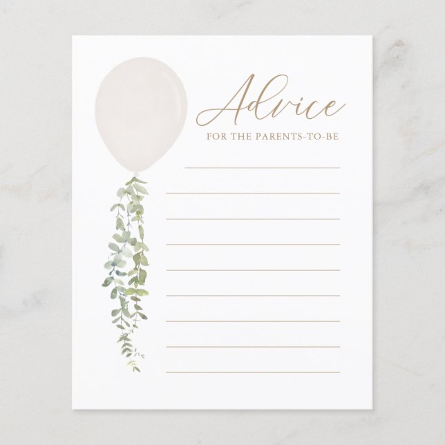 Conseil pour les parents Baby shower de ballon bla (Devant)