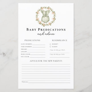 Conseil pour les parents Boho Girl Baby shower jeu