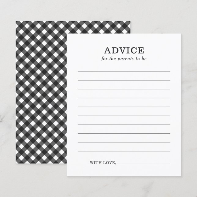 Conseil pour les parents Rustique Baby shower barb (Devant / Derrière)