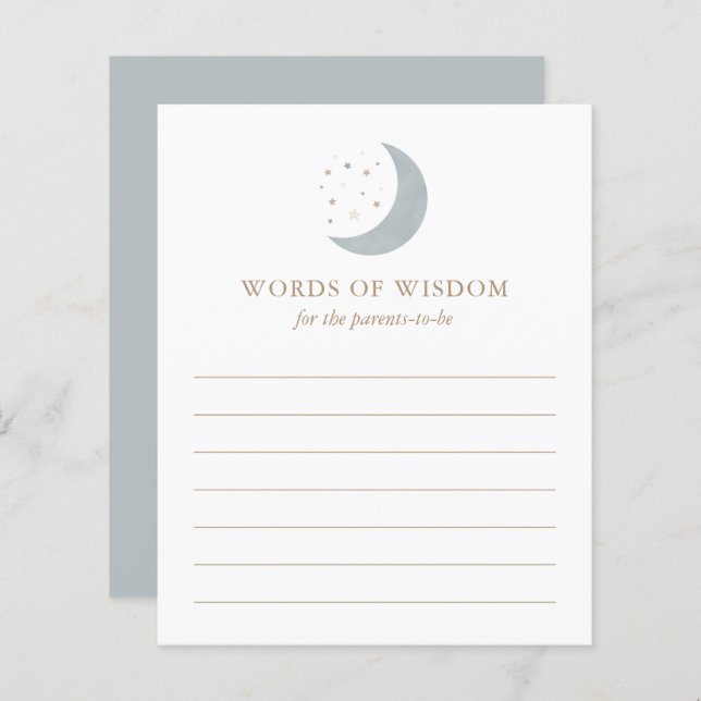 Conseil pour les parents sur la lune Baby shower j (Devant / Derrière)