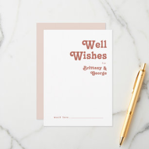 Conseil Rétro simple Carte de voeux de Mariage rose vif
