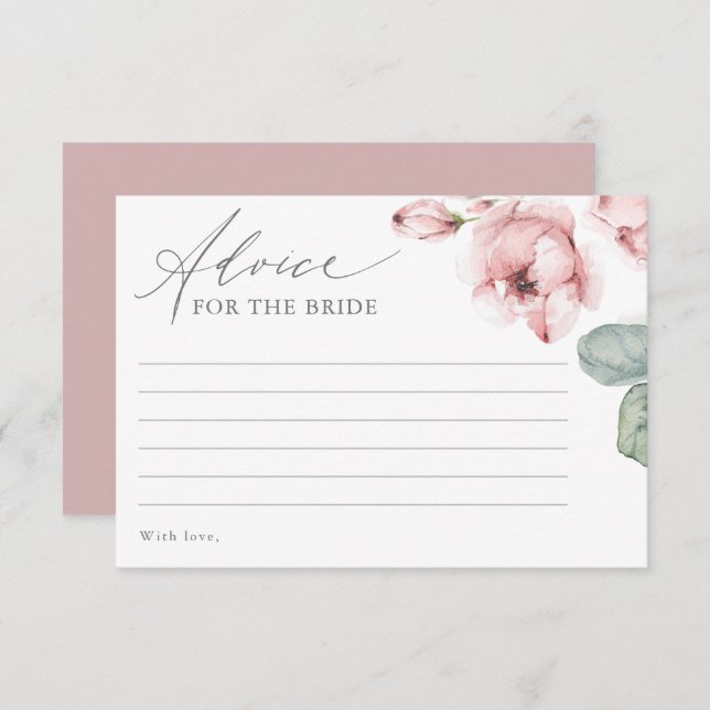 Conseil Rose Dusty pour la carte de mariée (Devant / Derrière)