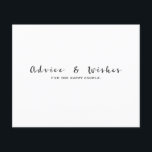 Conseil & souhaits Mariage moderne douche Fiançail<br><div class="desc">Personnaliser pour tout événement.</div>