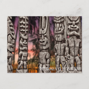 Conseil tribal Tiki avec ciel dramatique, Carte po