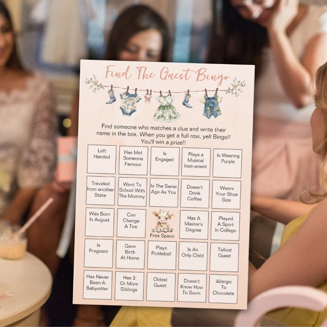 Conseil Trouvez La Carte De Bingo Du Baby shower Invité (Créateur téléchargé)