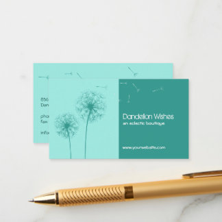 Conseil Turquoise Dandelion Waches Carte de visite