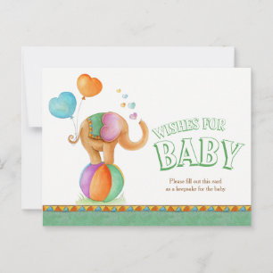 Conseil Voeux pour bébé cirque éléphant douche carte posta
