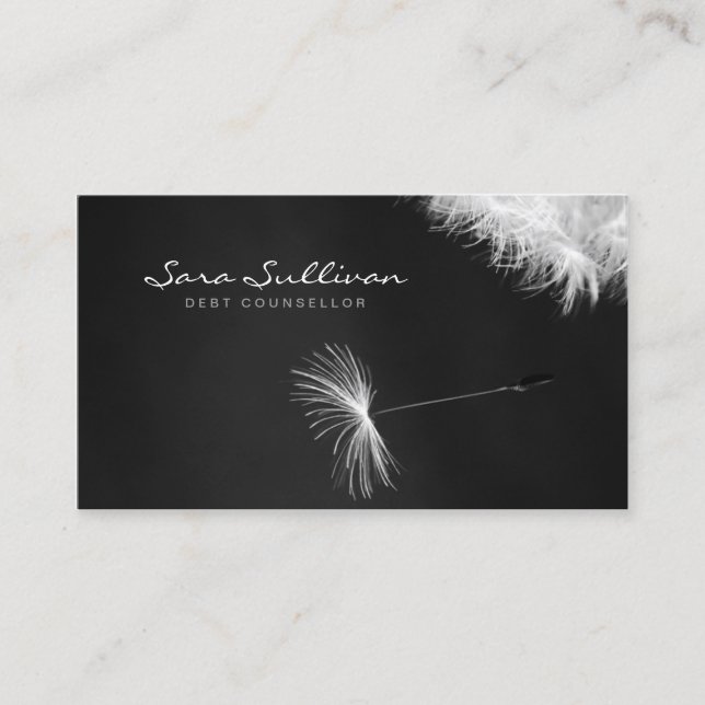 Conseiller en dette Carte de visite Dandelion Clos (Devant)